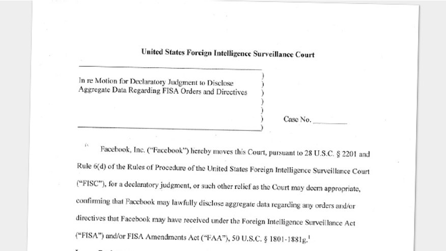 Google, Yahoo Facebook vs. FISC